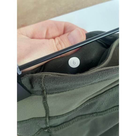 Lululemon Give Me Qi Crop Leggings Green Stripe Size 6 - Picture 11 of 11